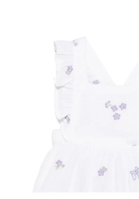Vestitino Smanicato Bianco Con Ricami Floreali TARTINE ET CHOCOLAT | CA3014101